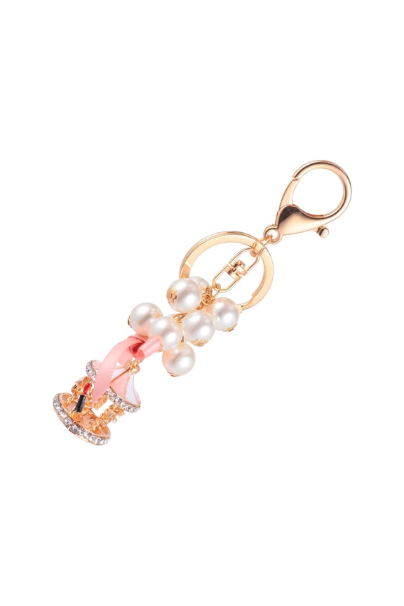 1Set Pink Keychain Accessories for Women Cute Pendant Bag Charm 4.3x1.2x0.9in