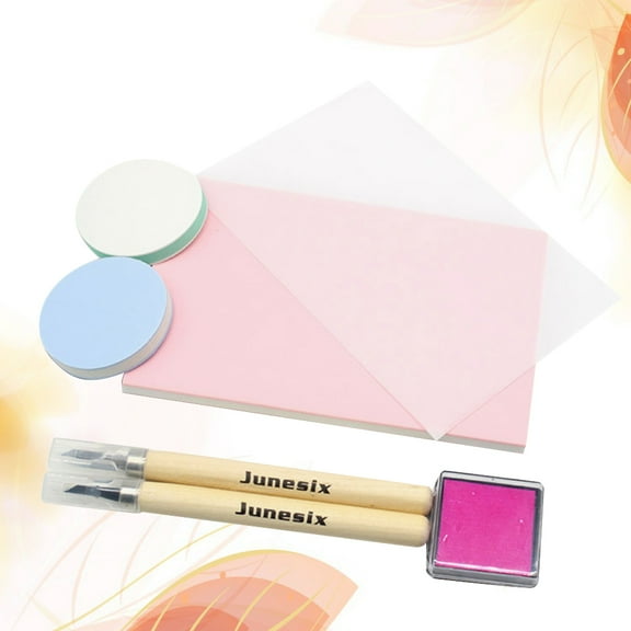 TAILTOSS 1Set Printmaking Kit Rubber Stamp Making for Students and Teachers M Size