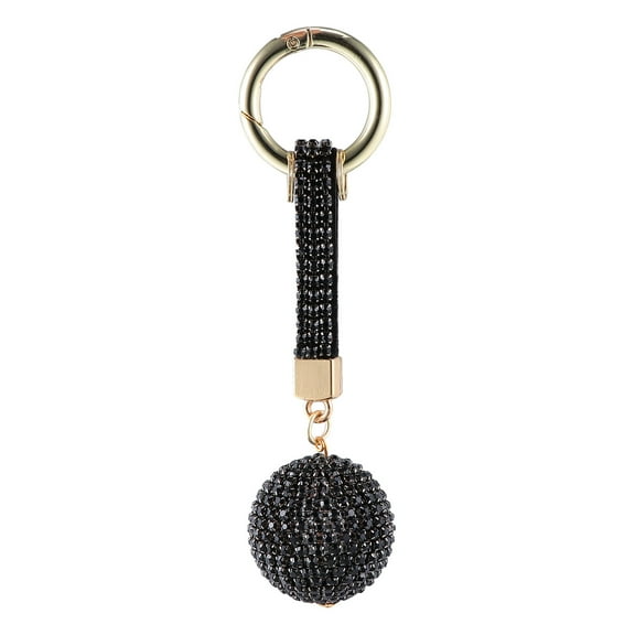 TAILTOSS 1Set Rhinestones Keychain Black Crystal Ball Key Organizer for Everyday Use