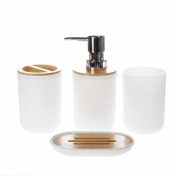 TAILTOSS Sanitary Bathroom Supplies White PP Portable Toothbrush Holder Soap Tray