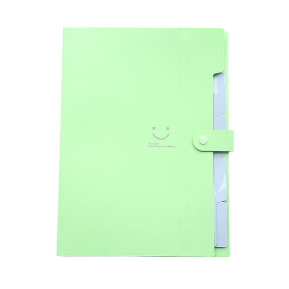 TAILTOSS Travel File Organizer Plastic Accordion Folder Document Storage Safety 1Set Green