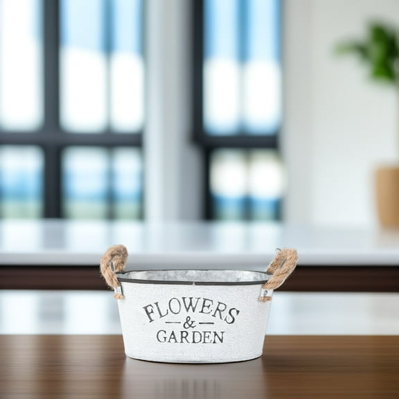 TAILTOSS 1pc Planter Pot Metal Tin Flower Pot Rustic Flower Bucket Pitcher Self Watering Planter Insert Metal Jug Vase Farmhouse Pitcher Vase Flower Containers Outdoor Planter Round Iron France