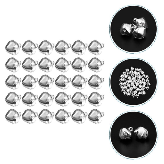 TAILTOSS 200Pcs Mini Craft Bells Silver Iron Joyful Sound Ornaments For Christmas Tree Decoration