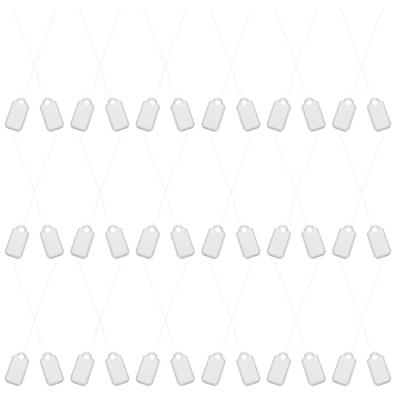 TAILTOSS 200pcs Jewelry Tags With String Cotton Blank Tags For Clothing Display