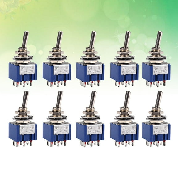 TAILTOSS 20Pcs Blue Metal Toggle Switch for Switching Lights in Electrical Projects