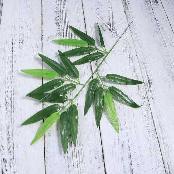 TAILTOSS 25Pcs Artificial Green Bamboo Leaves for Home and Garden Decoration Look