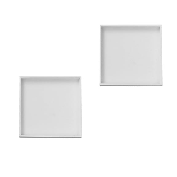 TAILTOSS 2-Pack White Wood Storage Containers for Desktop Organization and Home Office Use