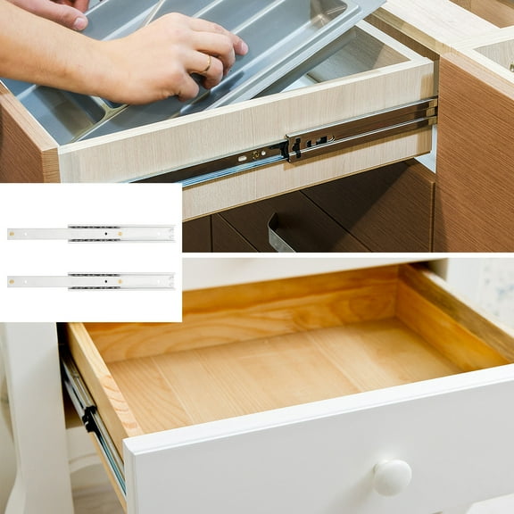 TAILTOSS 2Pcs Bottom Mount Drawer Slides for Kitchen Drawer Replacement Wear-Resistant 100mm