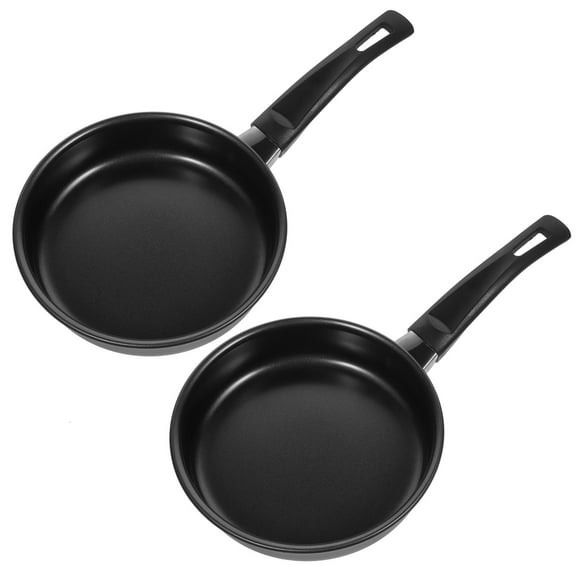 TAILTOSS 2Pcs Frying Skillet for Home and Restaurant Kitchen Use in Black 14In Diameter