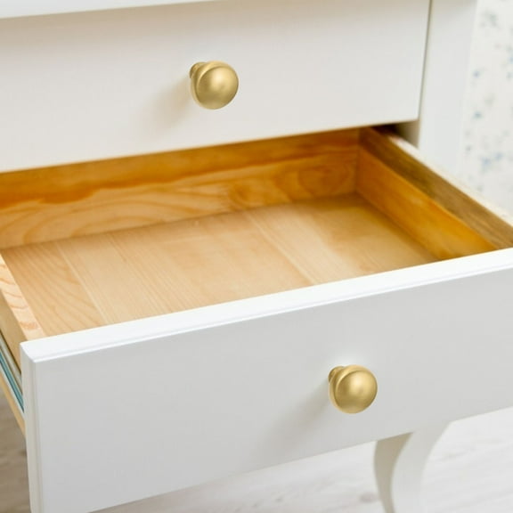 TAILTOSS 2Pcs Golden Brass Furniture Handles for Mid Century 1.1x1.0x0.5in