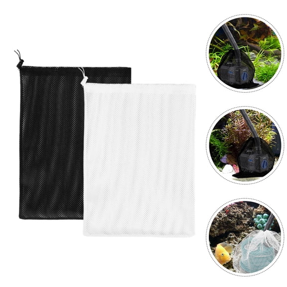 TAILTOSS 2Pcs Mesh Pump Filter Bag for Swimming Pool Pump Accessory 16.1x12.2x0.2in