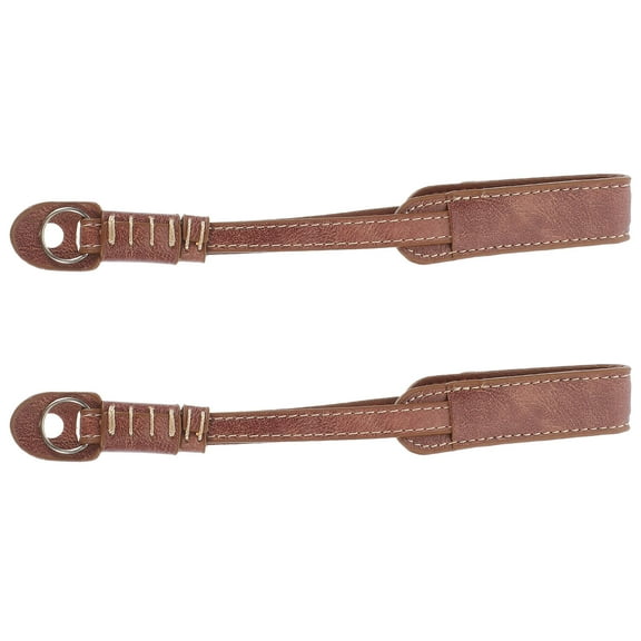 TAILTOSS 2Pcs Oily Leather Camera Hand Wrist Strap Secure Camera Grip for Photographers in Random Color