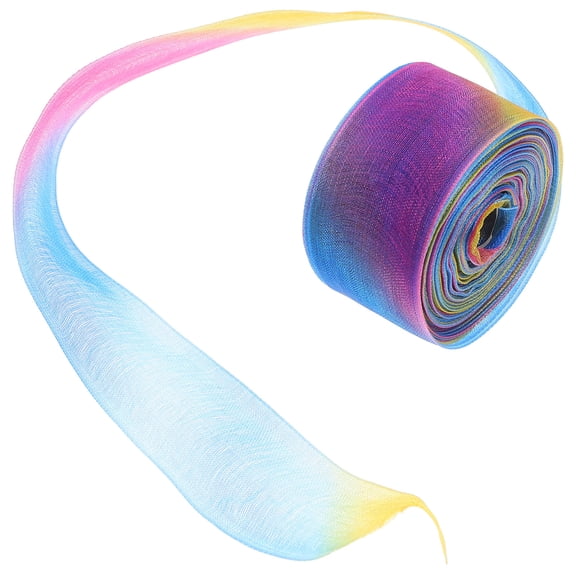TAILTOSS 2Pcs Sheer Chiffon Transparent Mesh Festival Ribbon for Present Wrapping and Decoration 1000X2.5in