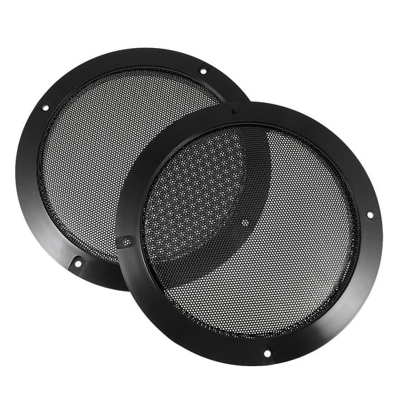 TAILTOSS Replacement Subwoofer Speaker Nets Black Plastic Mesh Covers 2 Pieces for Loudspeaker