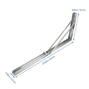 TAILTOSS Stainless Steel Wall Mount Folding Shelf Brackets, Heavy Duty 2-Pack for Home and Office Storage
