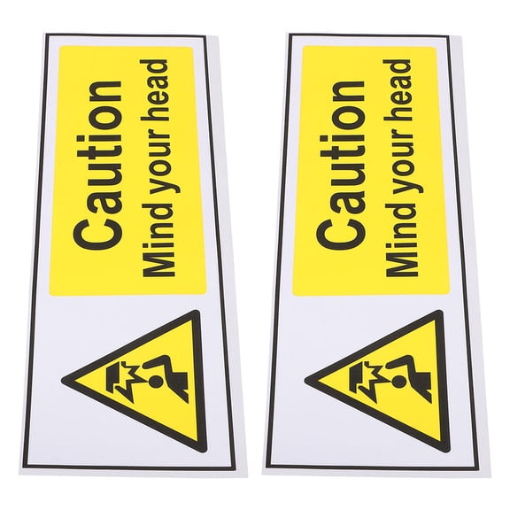 TAILTOSS 2pcs Caution Decals: Notice Caution Warning Sign - Self-Adhesive Warning Stickers For Business And