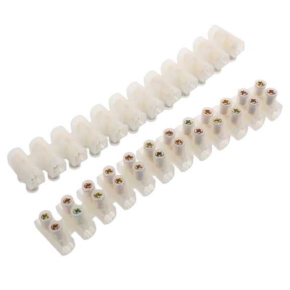 TAILTOSS 2pcs Electrical Wire Connectors Terminal Blocks White Polyethylene For Automotive Wiring Needs