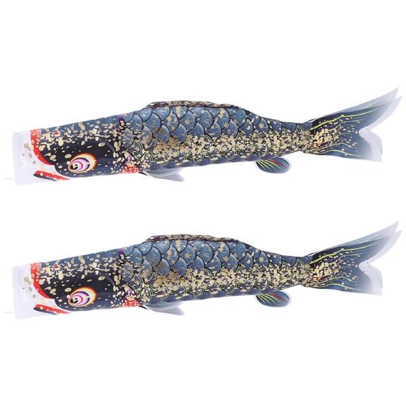 TAILTOSS 2pcs Koi Carp Windsock Flags Japanese Style Outdoor Decor For Garden Party