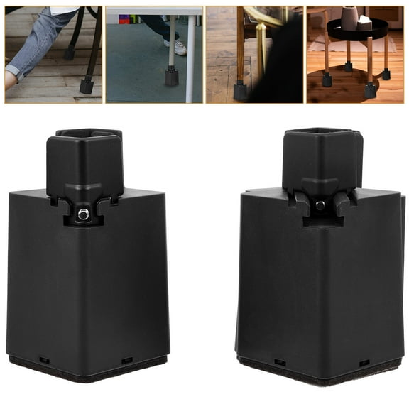 TAILTOSS 4Pcs Adjustable Furniture Bed Risers PA6 Material Comfortable Use for Couch Legs 5.50X2.87X2.75in