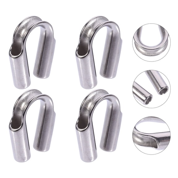 TAILTOSS 4Pcs Cable Thimble Rigging with Prevent Cable Flattening Function