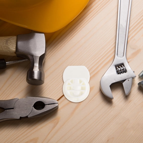 TAILTOSS 4Pcs Decorative Corner Brackets Beige Plastic for Furniture in RV and 1.2x1.1x0.3in