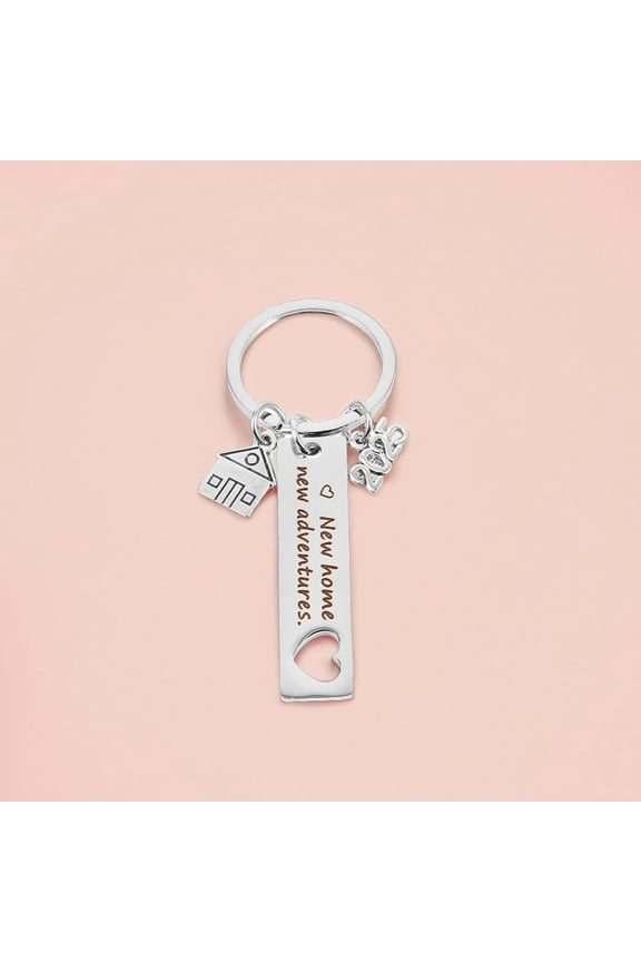 4Pcs Home Keychain Bulk Portable and Easy to Find Keys for Homeowners and Individuals Silver