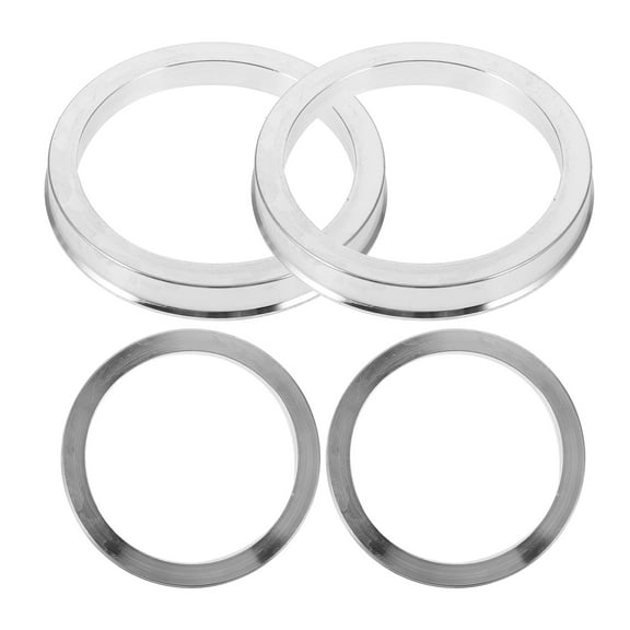 TAILTOSS 4Pcs Hub Centric Ring Aluminum Alloy Silver Car Wheel Centering Rings 11.8X0.39In
