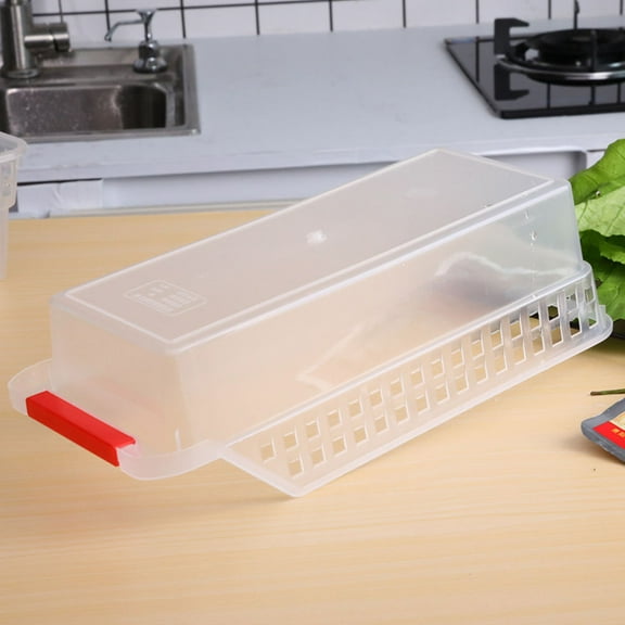 TAILTOSS 4Pcs Plastic Storage Baskets Kitchen Drawer Type Containers for Fruits Vegetables Small Organizer Bins