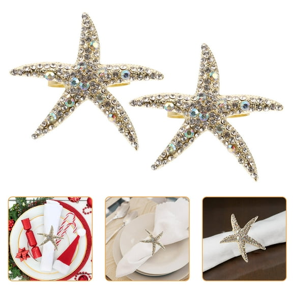 TAILTOSS 4pcs Country Style Napkin Rings Alloy Table Decoration for Gatherings