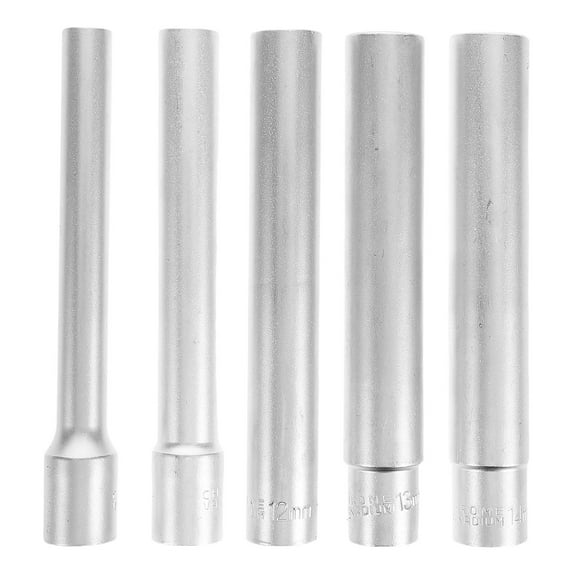 TAILTOSS 5-Piece Extra Deep Socket Set Vanadium Steel Tools for Home and Mechanical Projects