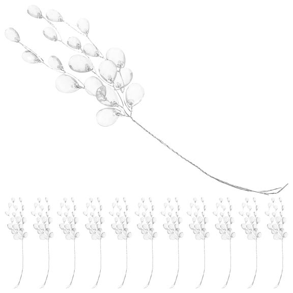 TAILTOSS 50Pcs Small Simulation Flowers Transparent White Translucent 5.9X1.2X0.04In For Flower Wreath Making