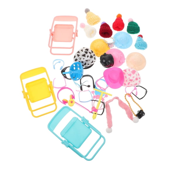 TAILTOSS 51Pcs Miniature Shaped Accessories Assorted Color For Home And Office Decor 11.8X2.9X2.1In