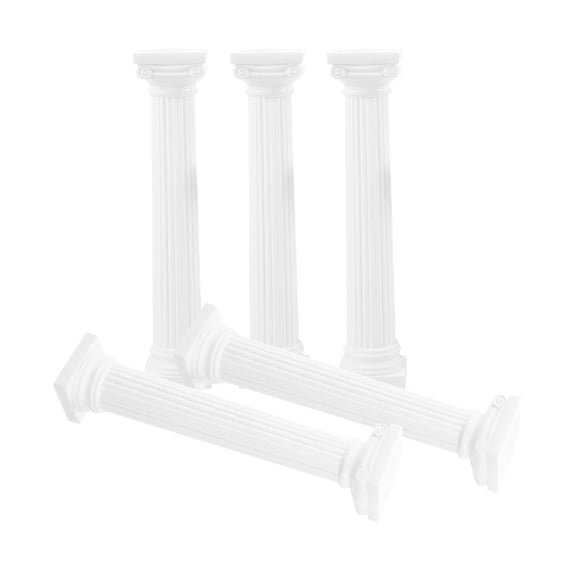 TAILTOSS 5Pcs Elegant White Roman Pillar Table Decor for Party and Home Landscape Accent