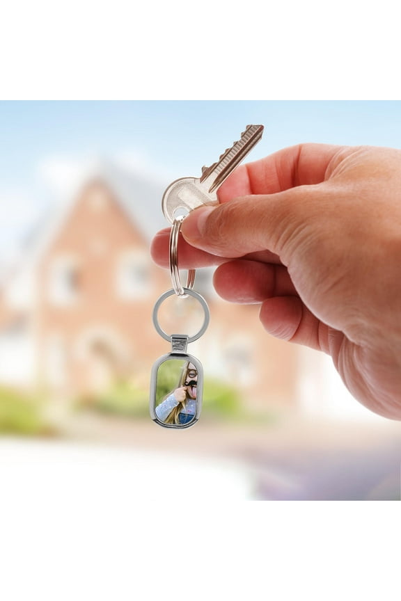 5-Pack Metal Sublimation Keychains for Keys and Wallets, Decorative Accessories
