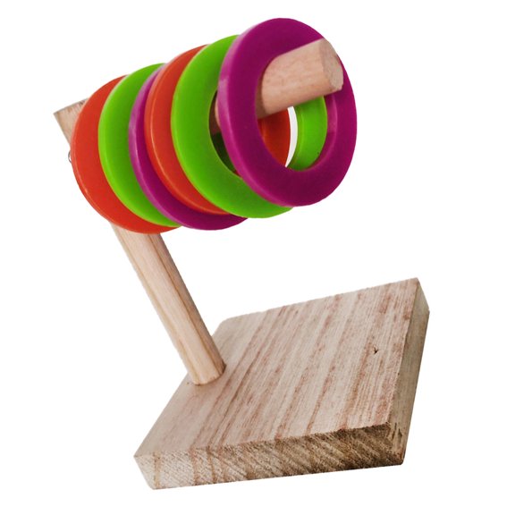 TAILTOSS 6 Shape Toy for in Random Color for Small Birds