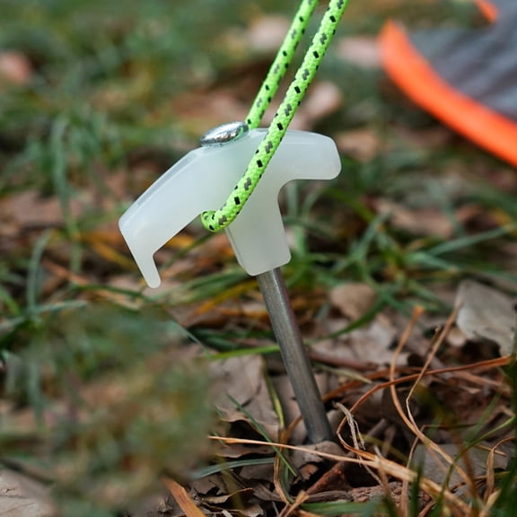 TAILTOSS 6Pcs Canopy Fixing Tent Nails Silver Cylindrical for Camping and Hiking 10*2*0.6in