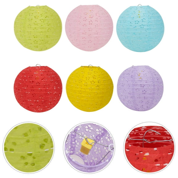 TAILTOSS 6Pcs Collapsable Lantern Decorative for Home and Wedding 7.86x7.86x7.86in
