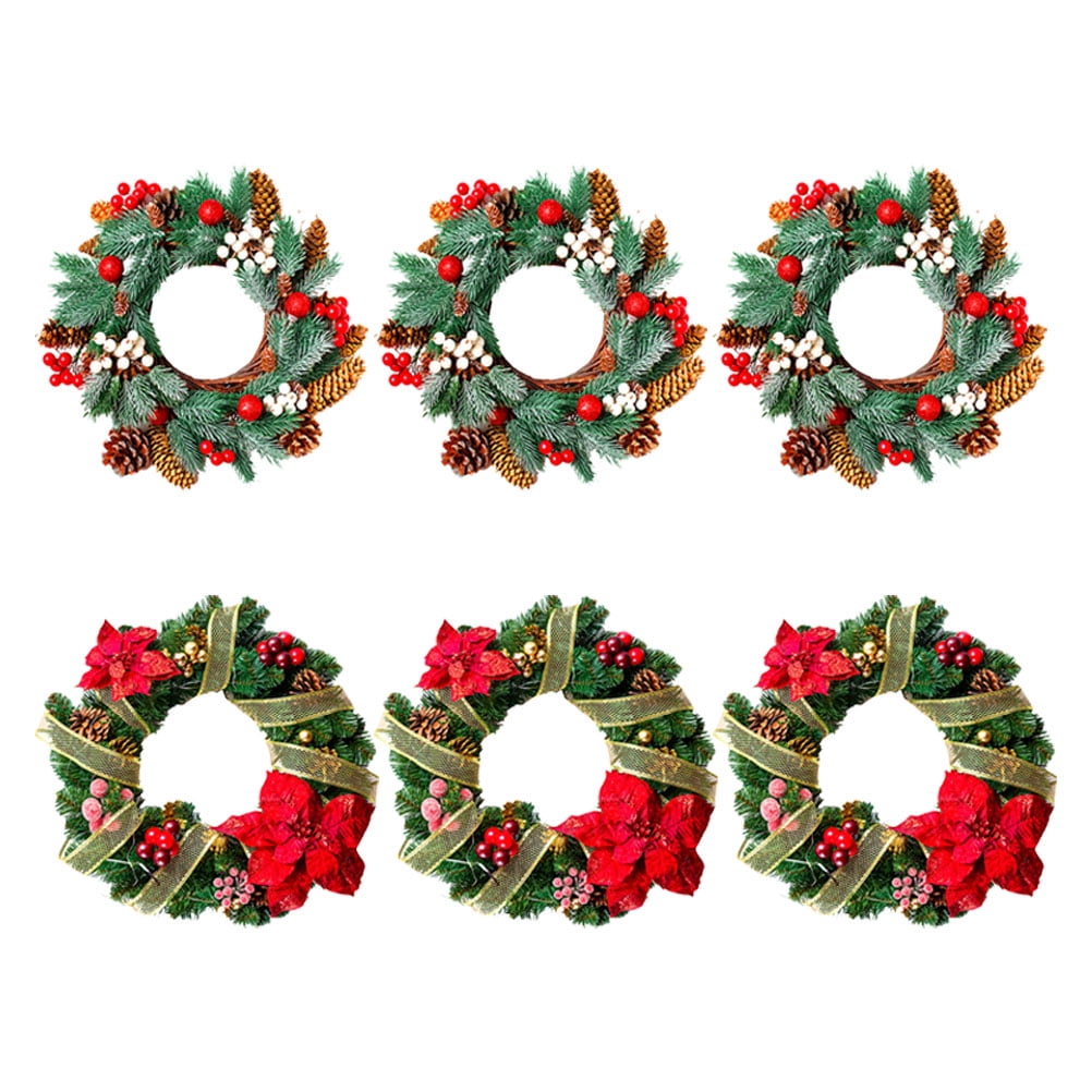 Multiple Window Decals TAILTOSS PVC Christmas Wreath Window Clings Multi Color Static Stickers ...