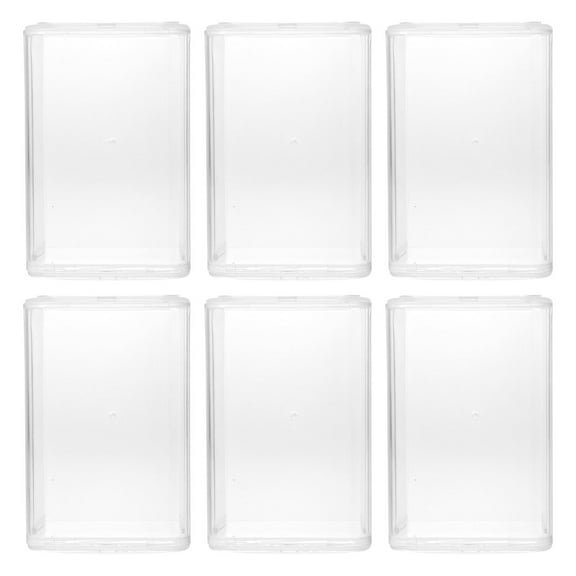 TAILTOSS 6Pcs Small Display Case Rectangular Transparent For Model Collectors Simple Design