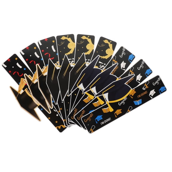 TAILTOSS 9Pcs Adjustable Paper Graduation Hats Bulk for Adults Party Decoration