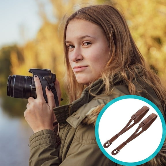TAILTOSS Adjustable Camera Wrist Strap 2Pcs in Coffee Color for Photographers and Camera Users