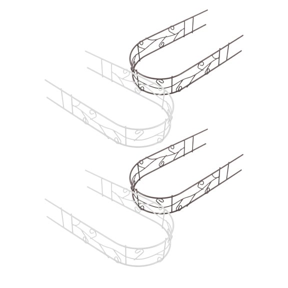 TAILTOSS Archway Decor, 4PCS Mini Iron Craft Frames for Mini House Display