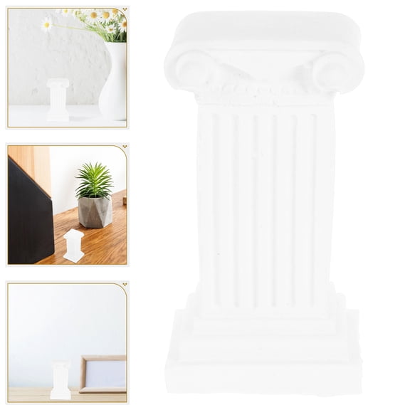 TAILTOSS Artistic White Plaster Roman Pillar Ornament for Home Table Decoration