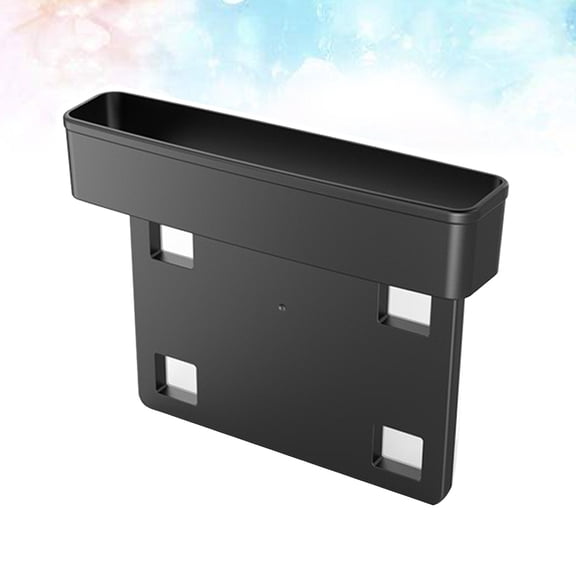 TAILTOSS Backseat Storage Box 1Pcs Black Abs Rectangular For Car Use 9.9*7.8in