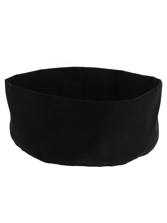 Black Chef Hat, Unisex Washable Cotton Kitchen Headwear, Adjustable Cooking Cap for Culinary Class and Home Use