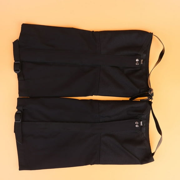 TAILTOSS Black Nylon Adult Gaiters for Mountain Climbing with Metal Hooks and Low Profile Design Practical for Hiking and Skiing Size L