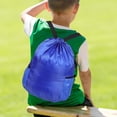 TAILTOSS Blue Drawstring Basketball Bag Oxford Fabric Large Storage for ...