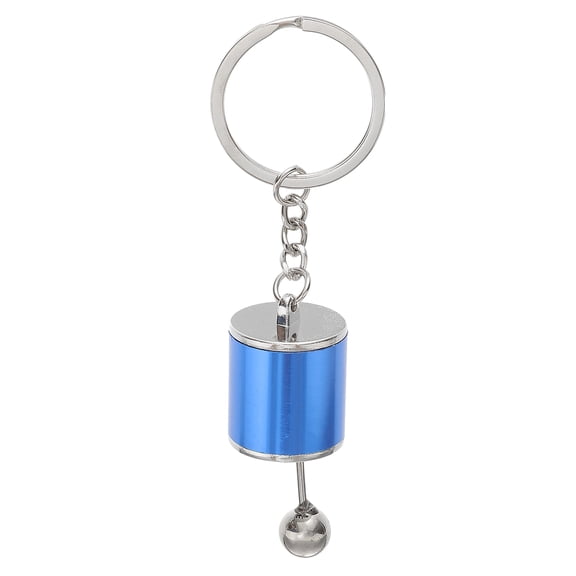 TAILTOSS Blue Gear Box Shifter Keychain Ring Compact Design Lightweight Decorative Car Accessory