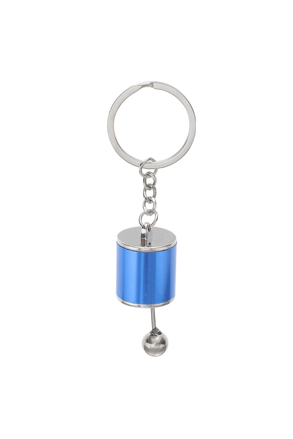 Blue Gear Shape Compact Design Metal Key Chain 1Pack for Car Keys and Accessories