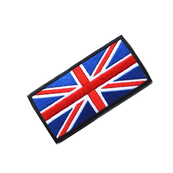 TAILTOSS Sew On Patches for Jackets British Flag Shape 1Pack 3.9 x 2.0 x 0.2in